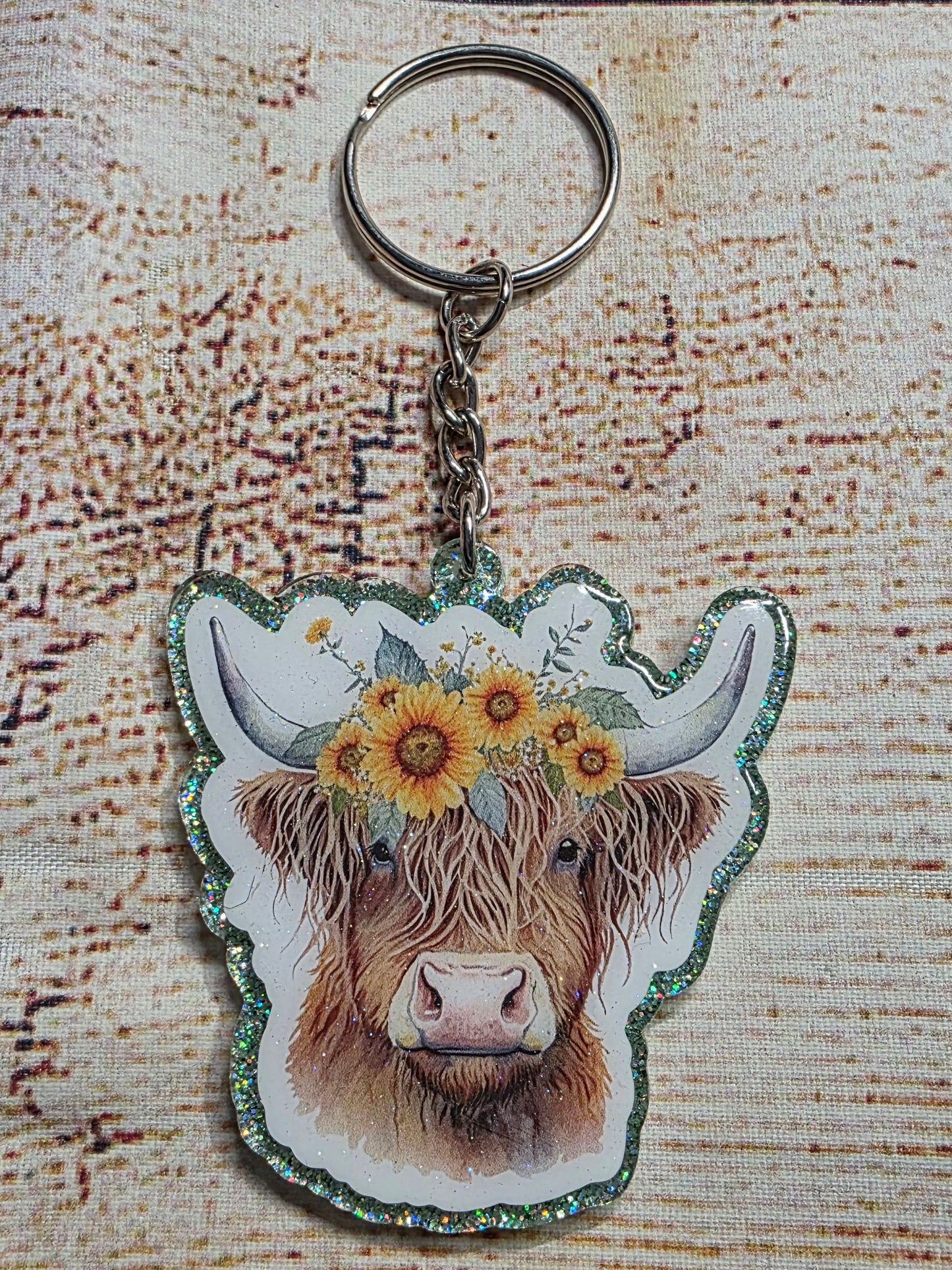 Sunflower Highland Cow