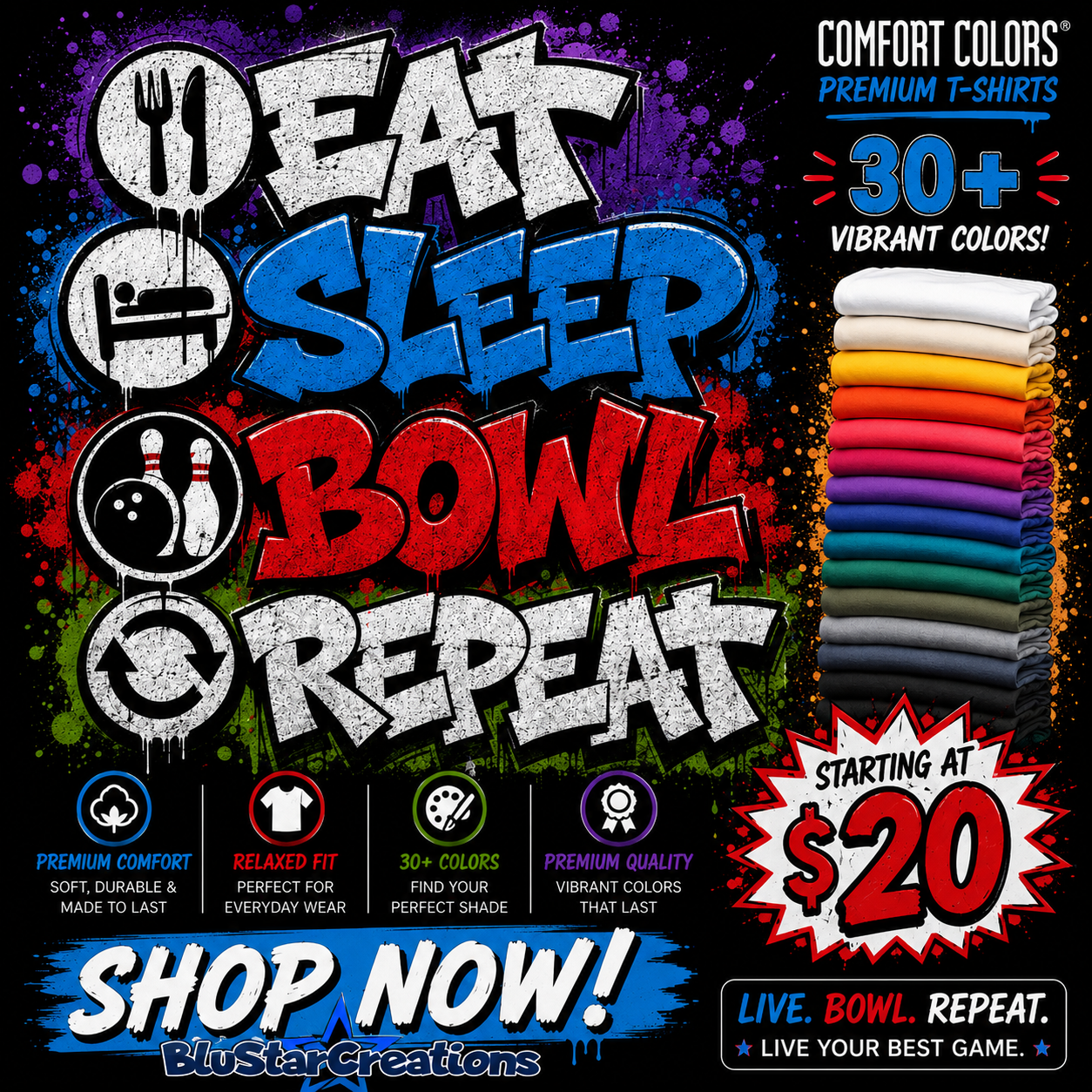 Eat Sleep Bowl Repeat
